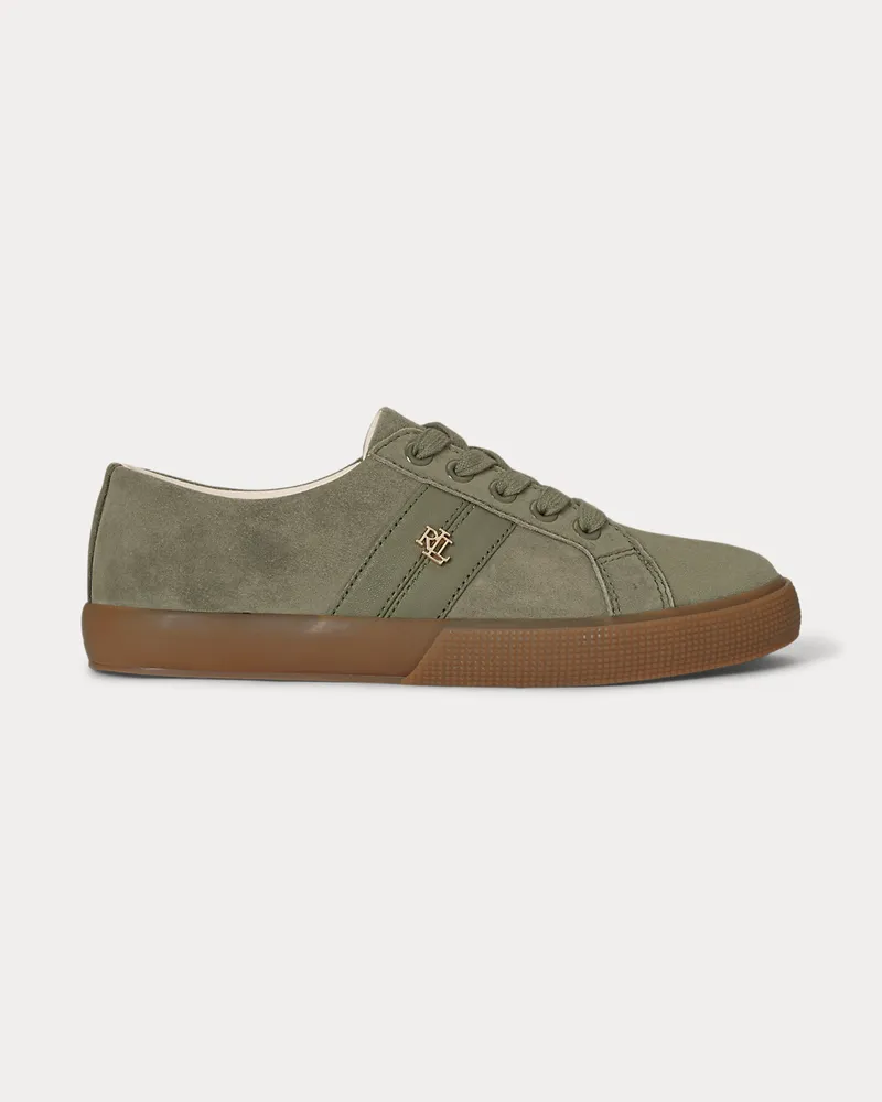 Ralph Lauren Wildleder-Nappaleder-Sneaker Janson II Green