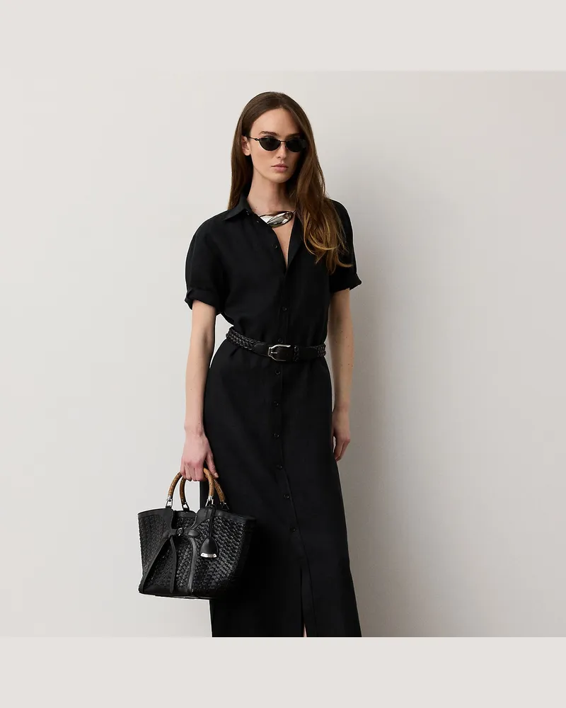 Ralph Lauren Tageskleid Carol aus Leinen Black