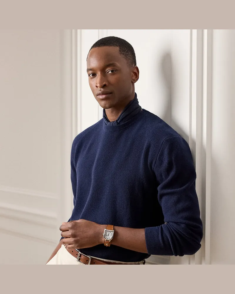 Ralph Lauren Strukturierter Kaschmirpullover Blue