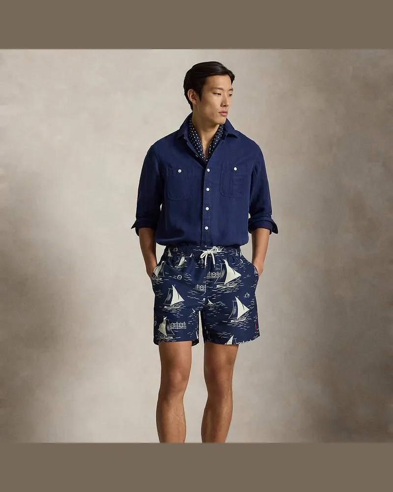 Ralph Lauren Klassische Badeshorts Traveler Blue