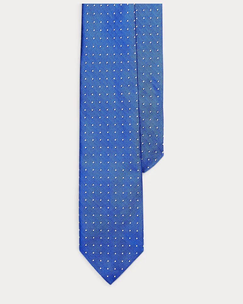 Ralph Lauren Gepunktete Seidenkrawatte Blue