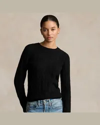 Ralph Lauren Kaschmirpullover mit Zopfmuster Black