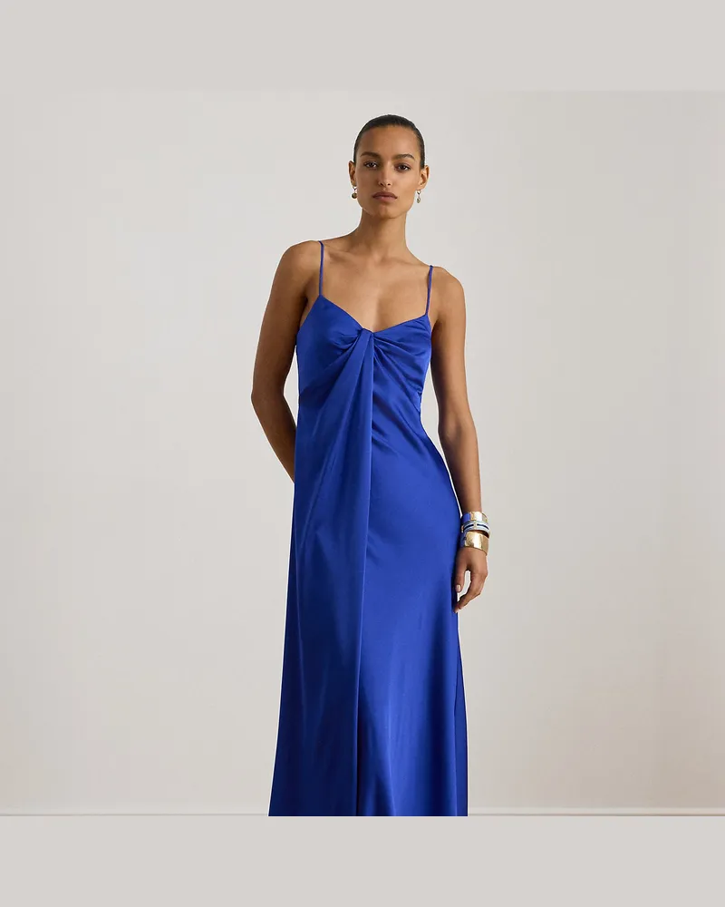 Ralph Lauren Ärmelloses Abendkleid mit Twist-Detail Blue