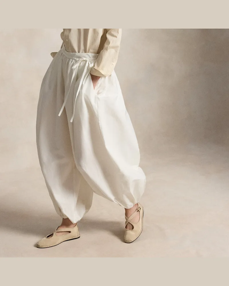 Ralph Lauren Pluderhose aus Baumwolle und Seide Cream