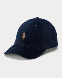 Ralph Lauren Baseballkappe aus Kordsamt Blue