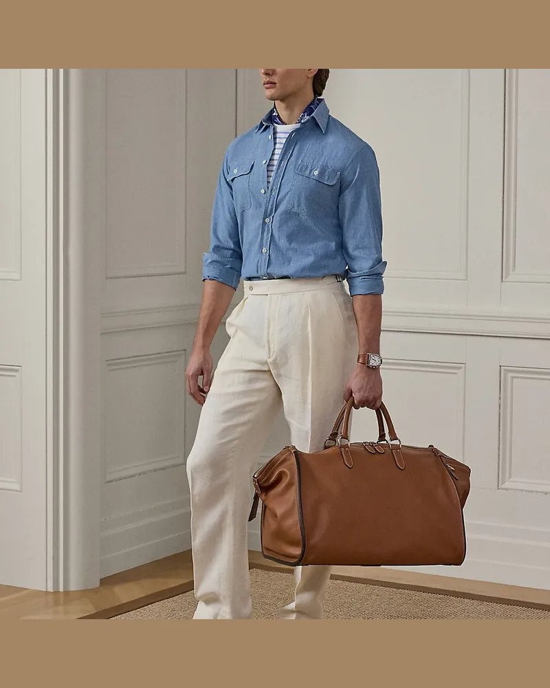 Ralph Lauren Reisetasche aus Kalbsleder Gold