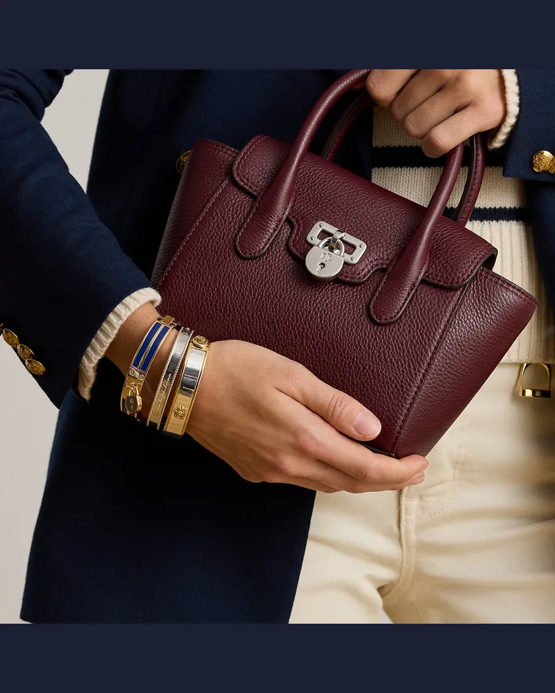 Ralph Lauren Kleine Narbenleder-Umhängetasche Tanner Red