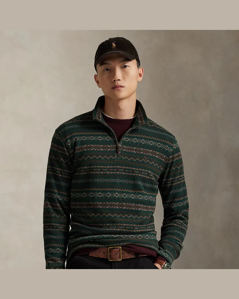 Ralph Lauren Rippenstrickpullover im Fair-Isle-Stil Green
