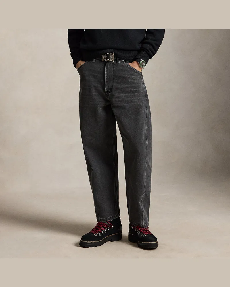 Ralph Lauren Relaxed-Barrel-Fit Jeans in Used-Optik Black