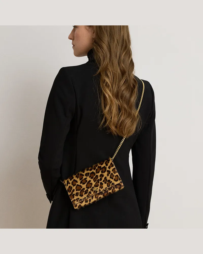 Ralph Lauren Umhängetasche Adair II aus Kalbsfell Brown