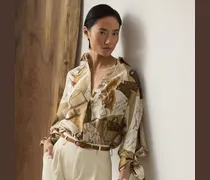 Seidenbluse Karen mit Tagebuchmotiv