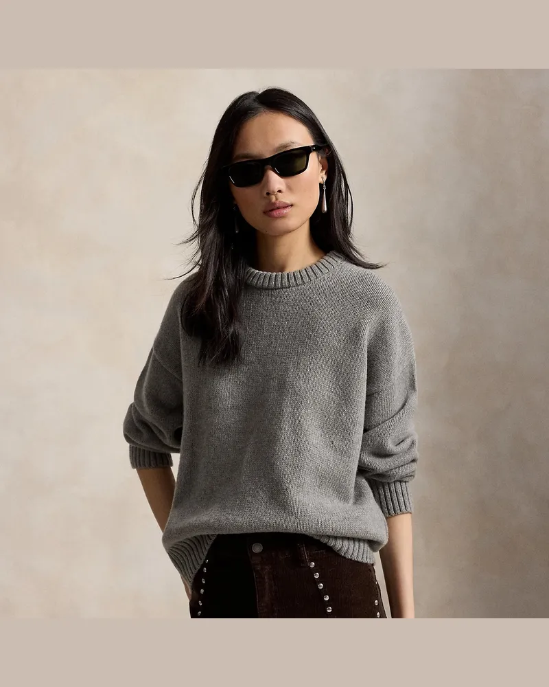 Ralph Lauren Wollpullover mit Rundhalsausschnitt Grey