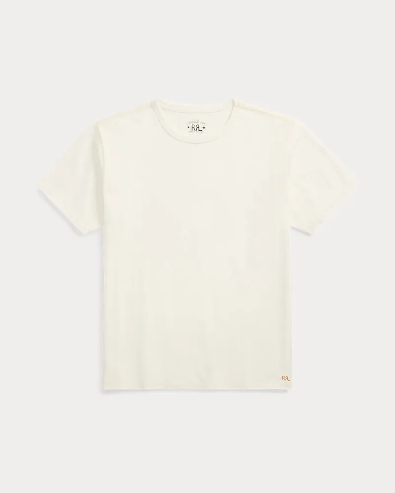 Ralph Lauren Relaxed-Fit T-Shirt aus schwerem Jersey White