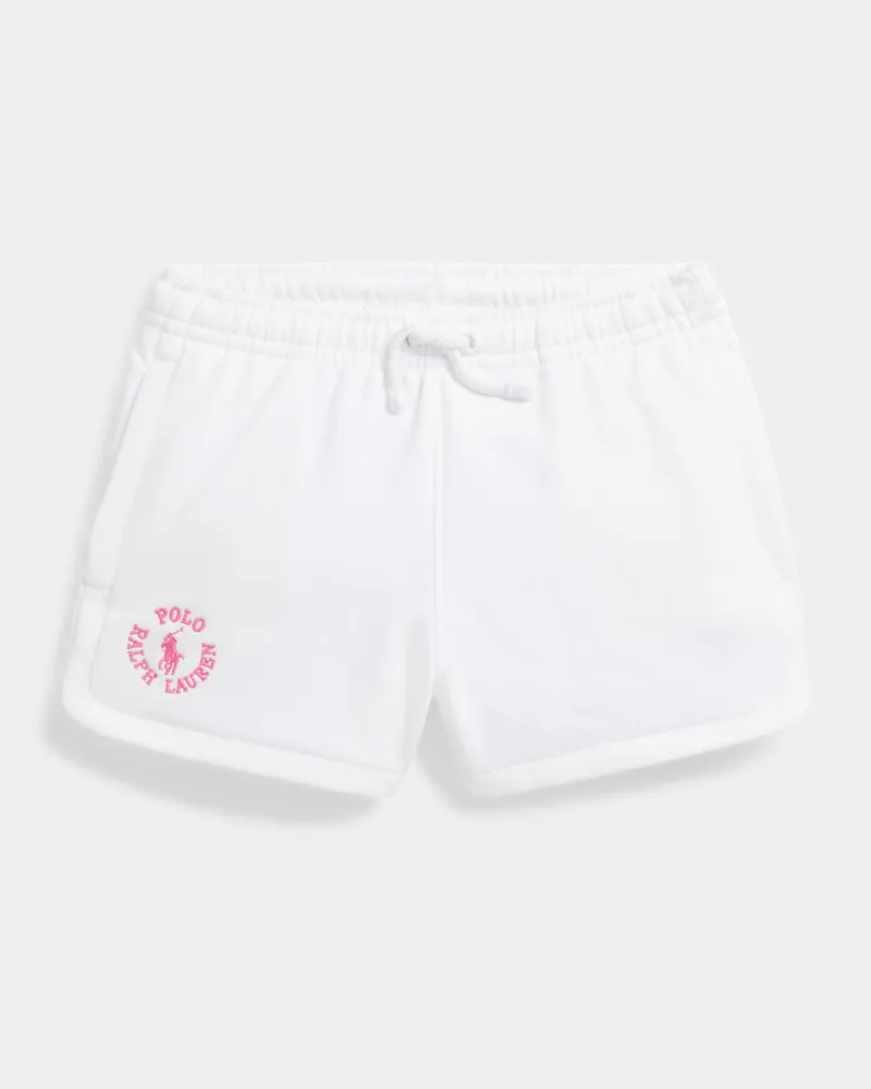 Ralph Lauren Frottee-Shorts mit Big Pony und Logo White