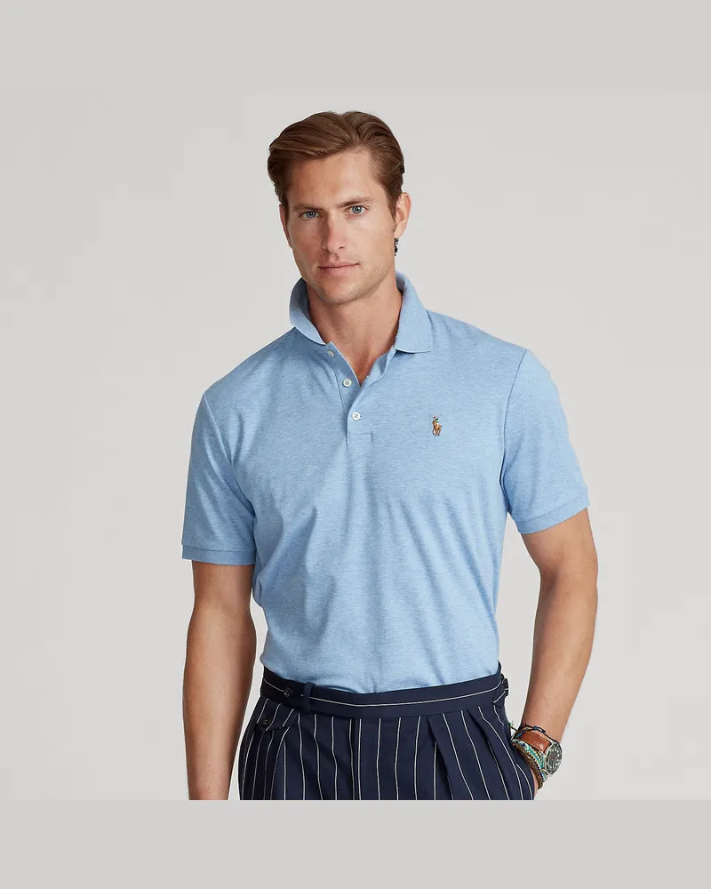 Ralph Lauren Custom-Slim-Fit Baumwoll-Poloshirt Grey
