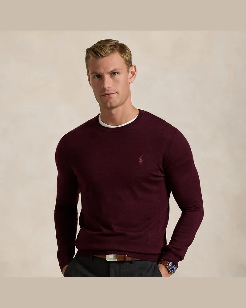 Ralph Lauren Slim-Fit Pullover aus waschbarer Wolle Red