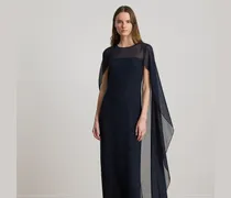 Georgette-Abendkleid mit Cape