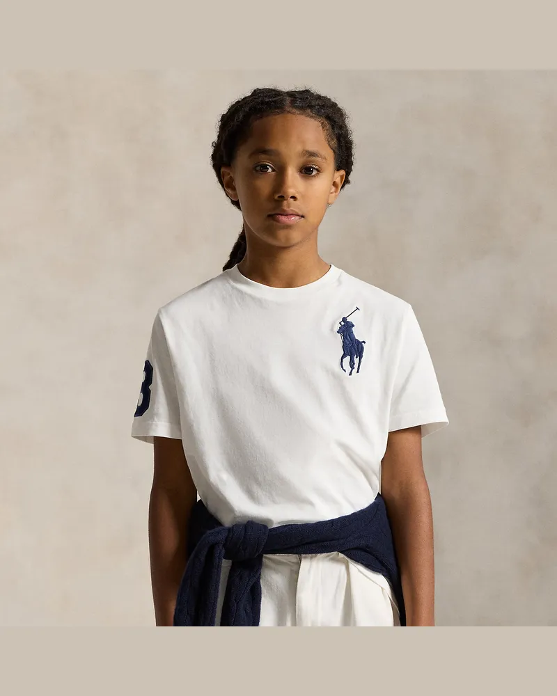 Ralph Lauren T-Shirt aus Baumwolljersey mit Big Pony White
