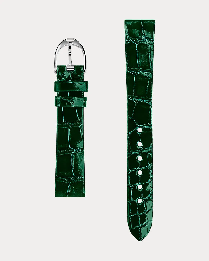 Ralph Lauren Uhrenarmband Rl 888 Aus Alligatorleder Green