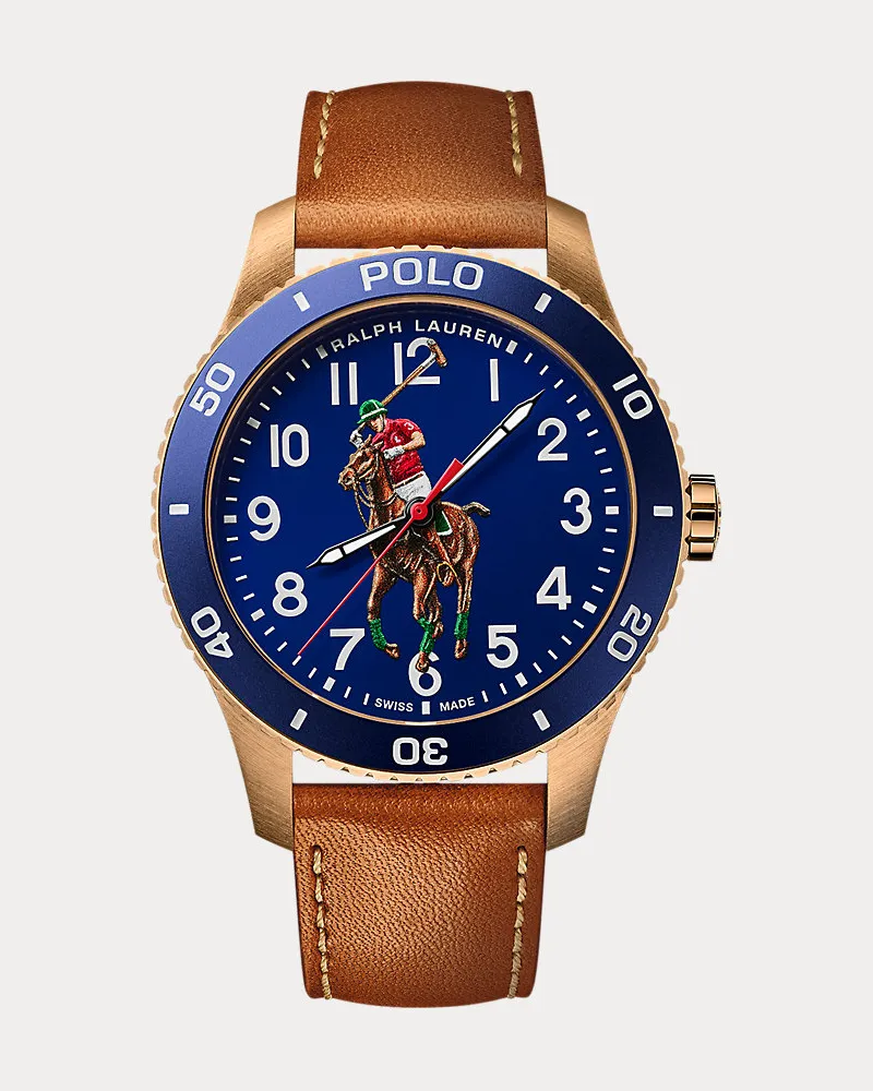 Ralph Lauren Bronze-Armbanduhr Polo Sport in Blau Blue