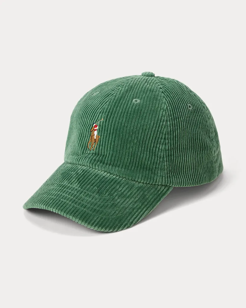 Ralph Lauren Baseballkappe aus Kordsamt Green