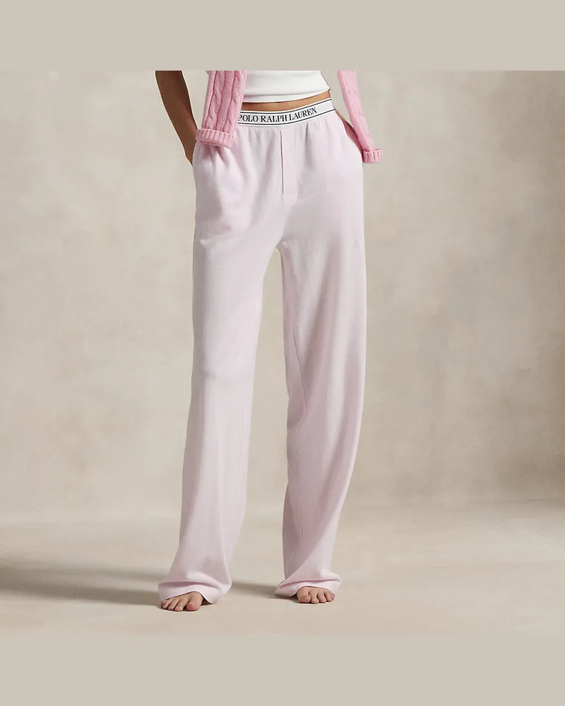 Ralph Lauren Pyjamahose mit Logobund Pink