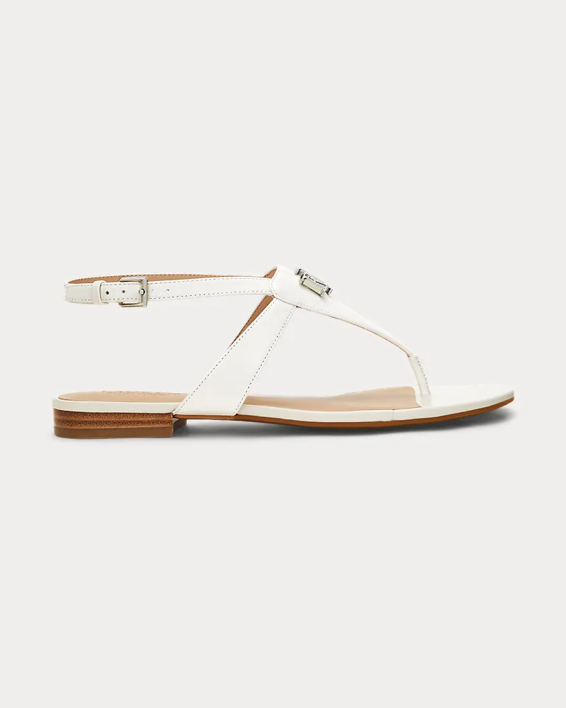 Ralph Lauren Sandale Everley aus Nappaleder White