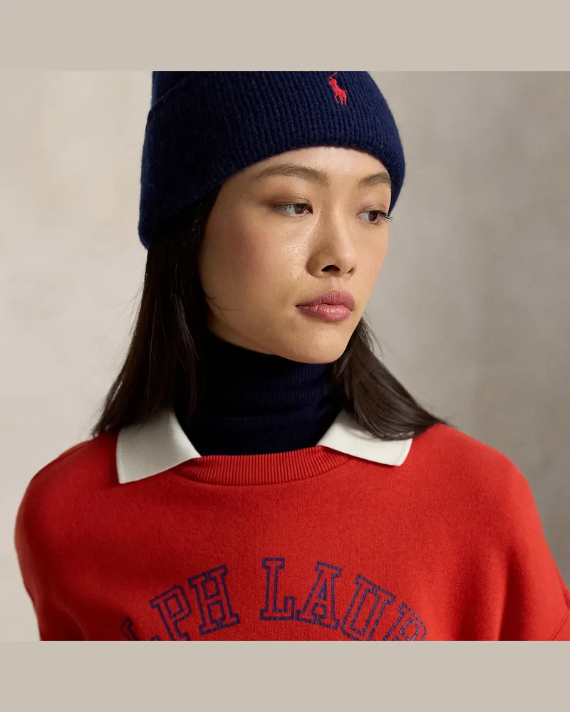 Ralph Lauren Strickmütze aus Wolle Blue