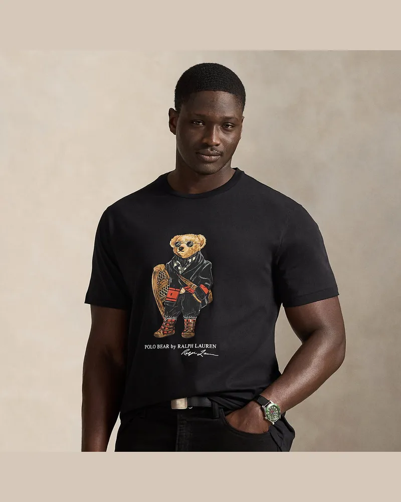 Ralph Lauren Große Größen - Jersey-T-Shirt mit Polo Bear Black