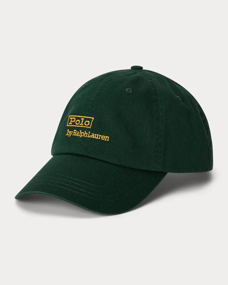 Ralph Lauren Twill-Baseballkappe mit Logostickerei Green
