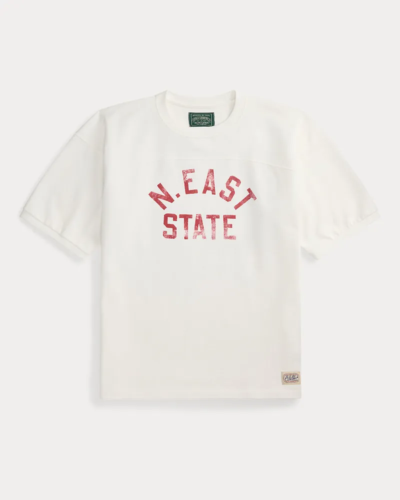 Ralph Lauren Relaxed-Fit Jersey-Grafik-T-Shirt White