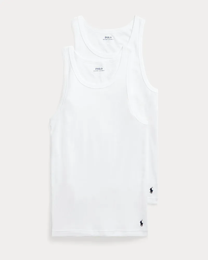Ralph Lauren 2er-Pack klassische Unterhemden White