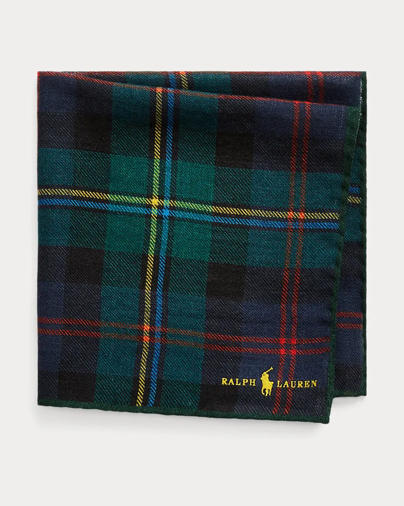 Ralph Lauren Kariertes Einstecktuch aus Wolle Multi
