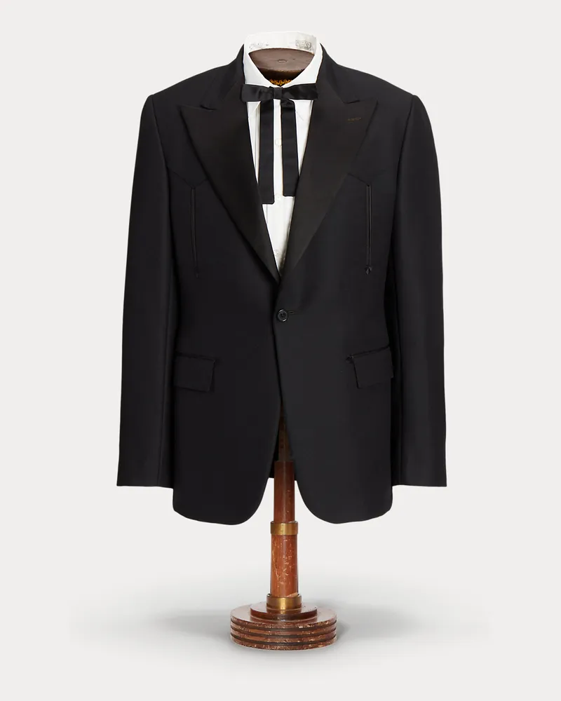 Ralph Lauren Western-Smokingjacke aus Wolle Black