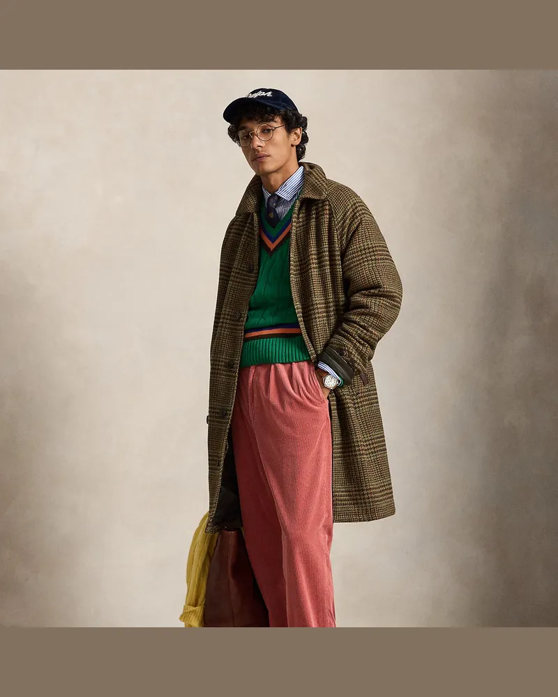 Ralph Lauren Karierter Tweedmantel Langdon Multi