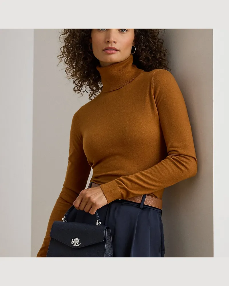 Ralph Lauren Kleine Umhängetasche Farrah aus Leder Blue