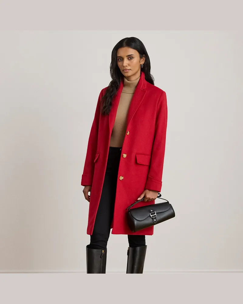 Ralph Lauren Mantel aus Wollmischgewebe Red