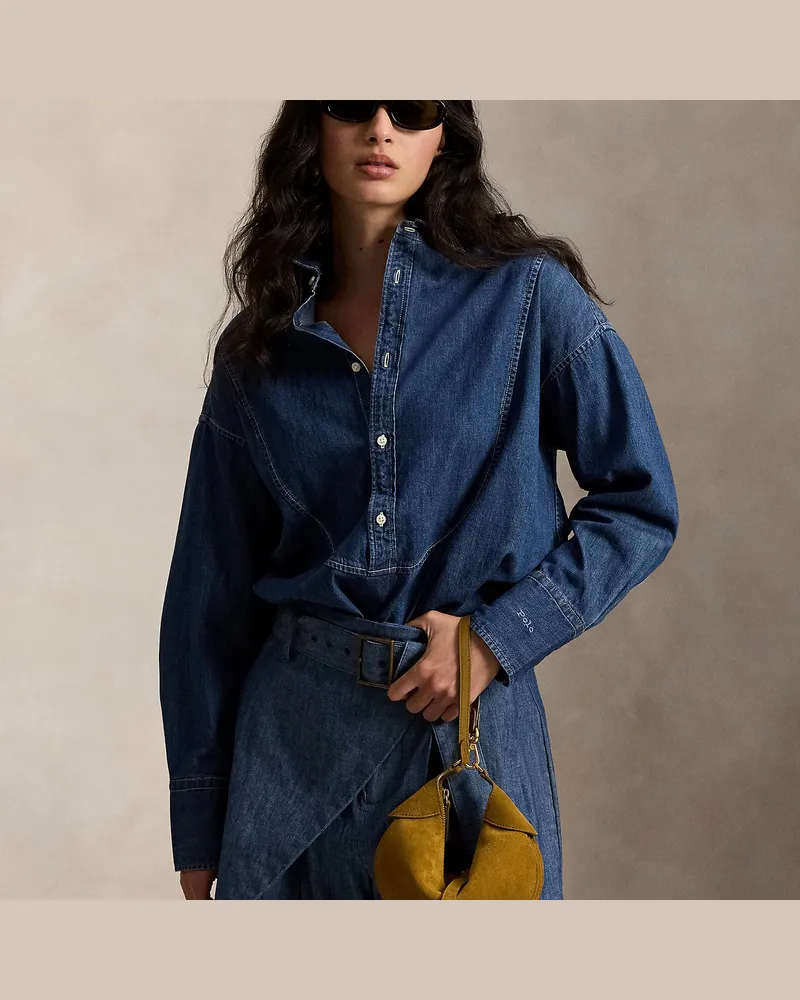 Ralph Lauren Mini-Schultertasche Polo ID aus Wildleder Green