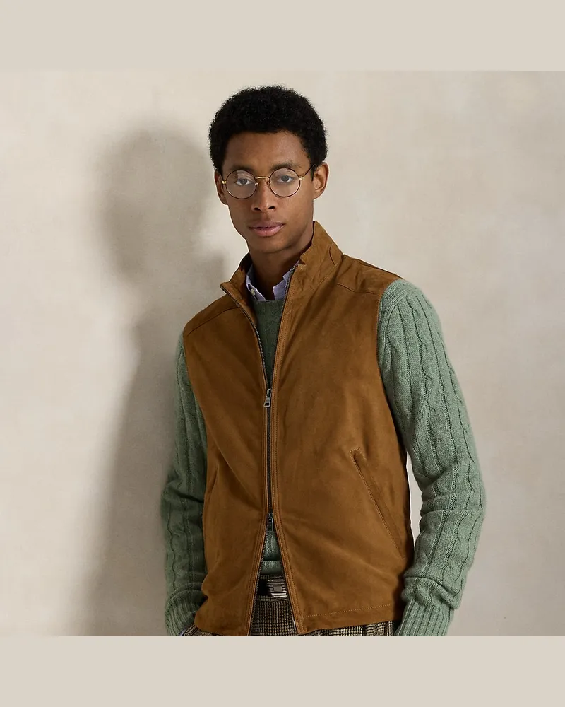 Ralph Lauren Weste aus Wildleder Brown