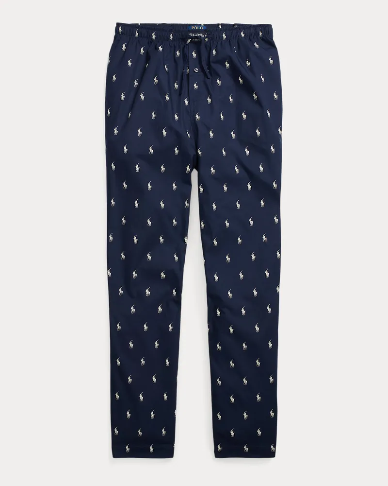 Ralph Lauren Pyjamahose mit charakteristischem Pony Blue