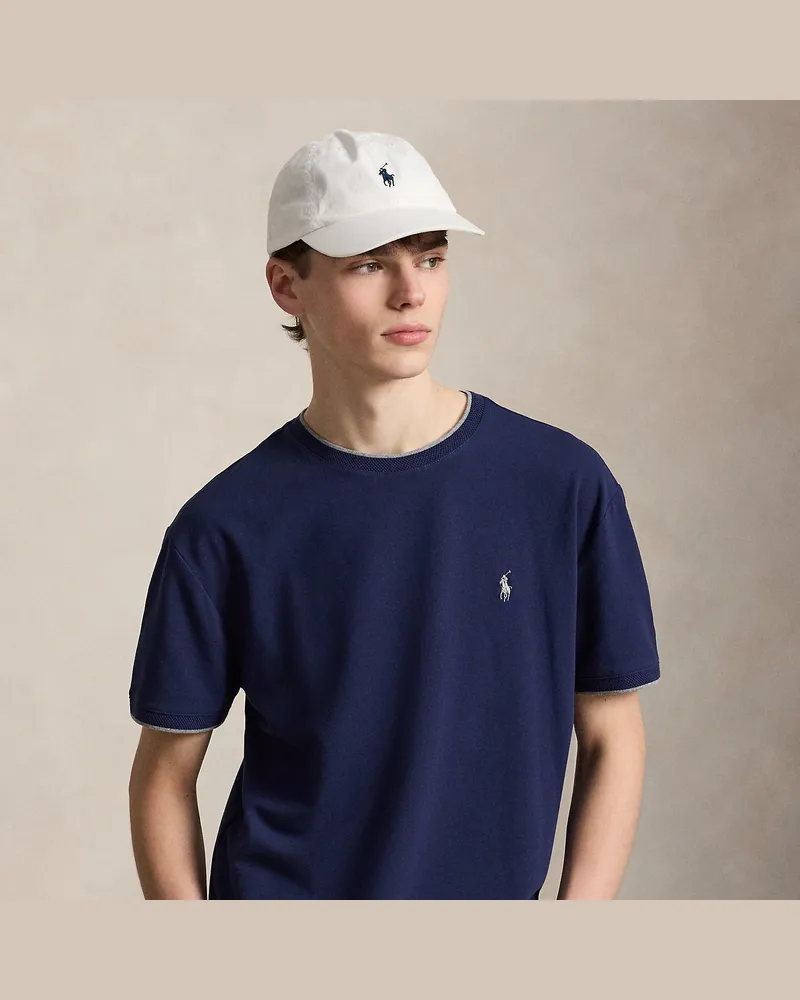 Ralph Lauren Classic-Fit T-Shirt aus Stretchpiqué Blue