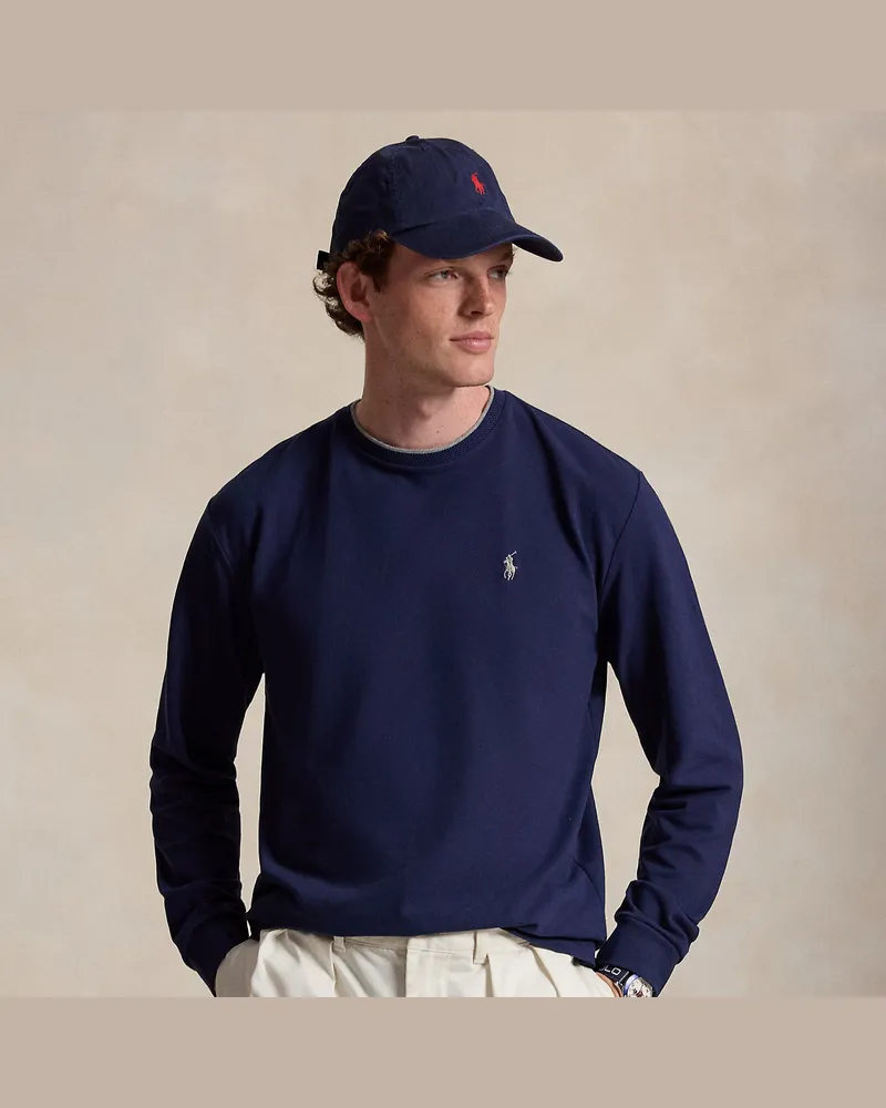 Ralph Lauren Classic-Fit T-Shirt aus Stretchpiqué Blue