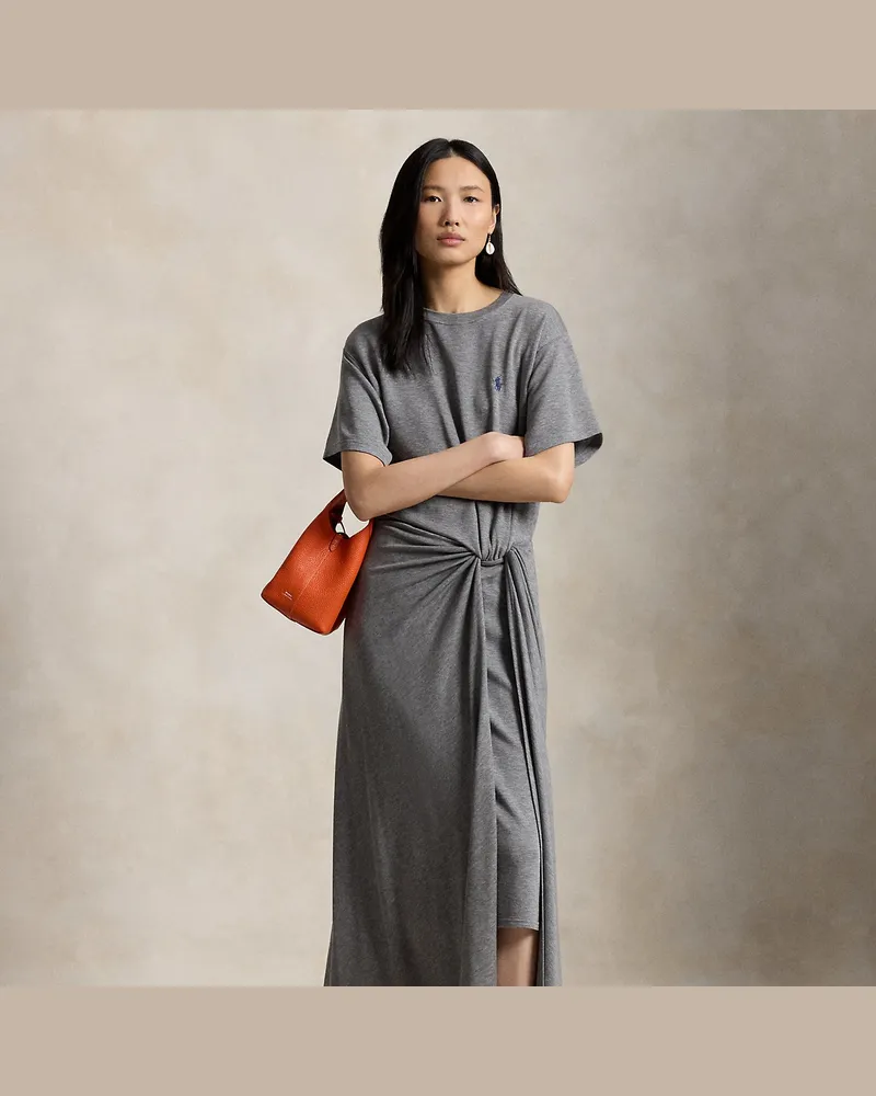 Ralph Lauren T-Shirt-Kleid mit Twist-Detail Grey
