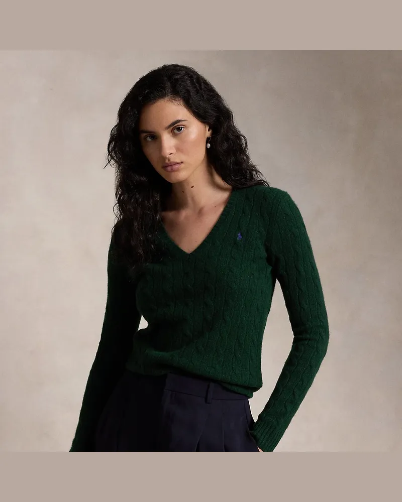 Ralph Lauren Pullover mit V-Ausschnitt und Zopfmuster Multi
