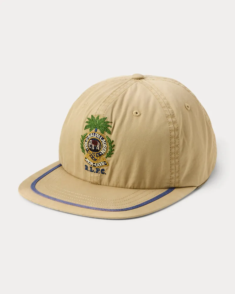 Ralph Lauren Twill-Baseballkappe mit Wappenstickerei Tan