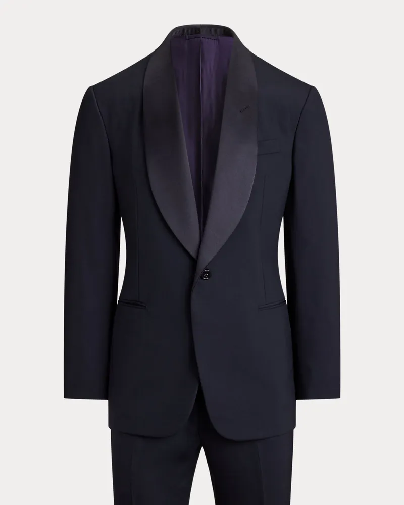 Ralph Lauren Handgefertigter Barathea-Smoking Kent Blue