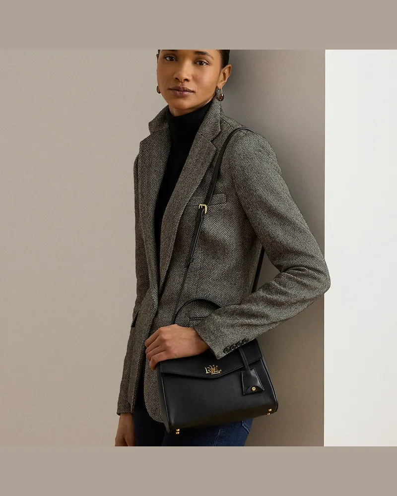 Ralph Lauren Kleine Nappaleder-Umhängetasche Farrah Black
