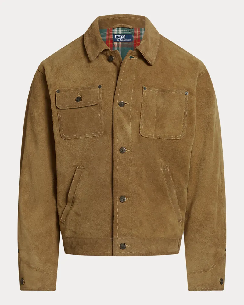 Ralph Lauren Wildlederjacke Tan