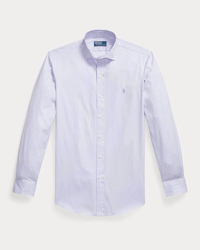 Ralph Lauren Custom-Fit Popelinehemd mit Streifen Purple