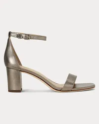 Ralph Lauren Sandale Logan aus Metallic-Nappaleder Black